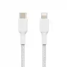 Belkin BoostCharge Lightning to USB-C Braided Cable 2M White (BL-CBL-BRD-USBC-LTG-WHT-2M / CAA004bt2MWH)