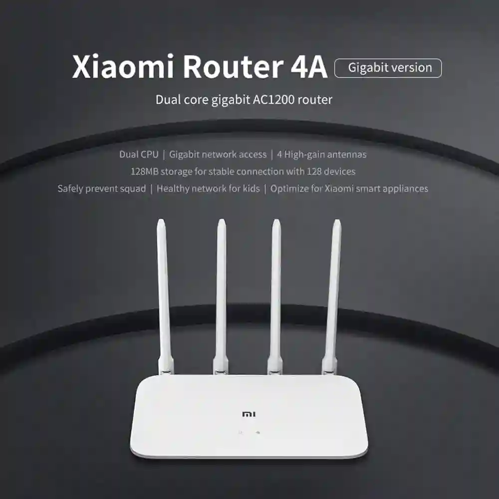 Xiaomi Mi Router 4A Giga Version (White) UK – Dual-Band Gigabit Wi-Fi Router