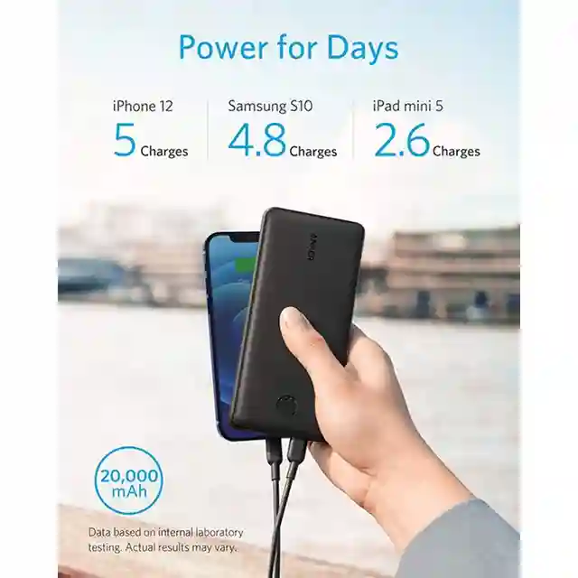 Anker PowerCore Essential 20000 PD Power Bank – Black