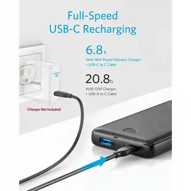 Anker PowerCore Essential 20000 PD Power Bank – Black