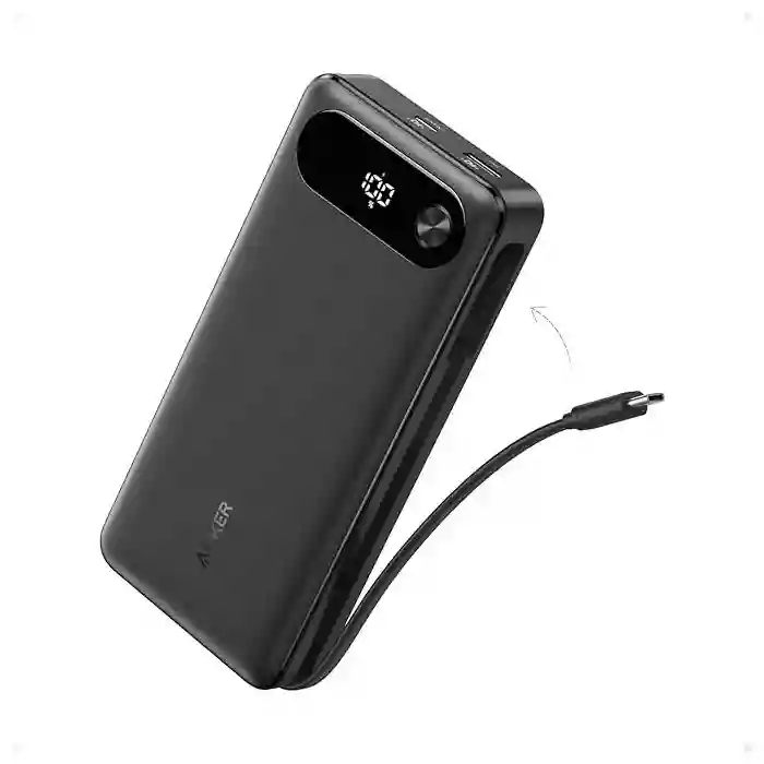 Anker 65W Two-Way Power Bank with Built-In Cable