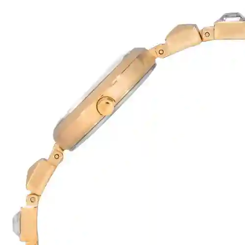 Titan Raga Viva Silver Dial Analog with Date Golden Metal Strap Watch for Women | Elegant Festive Watch