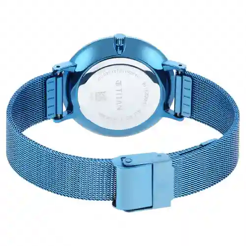 Titan Slimline Blue Dial Analog with Date Stainless Steel Strap Watch for Women | Elegant Everyday Watch