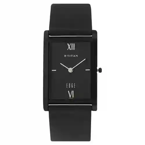 Titan Quartz Analog Black Dial Leather Strap Watch for Men | Titan Qatar