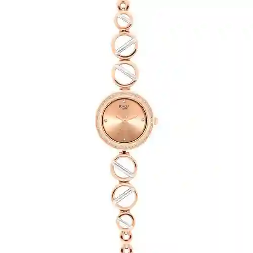 Titan Raga Viva Rose Gold Dial Women Watch With Metal Strap | Elegant Women’s Timepiece