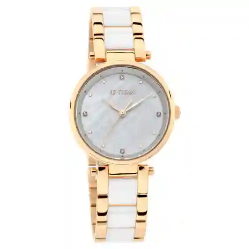 Titan Quartz Analog White Dial Ceramic Strap Watch for Women | Titan Qatar