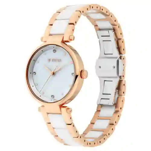 Titan Quartz Analog White Dial Ceramic Strap Watch for Women | Titan Qatar
