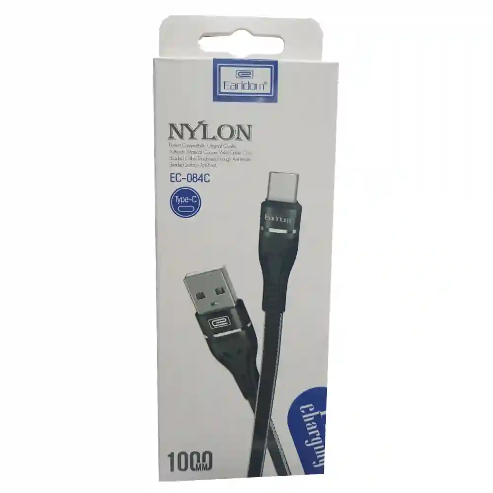 Eardom Nylon USB A to C EC-084C | Durable Fast Charging Cable | Qatar