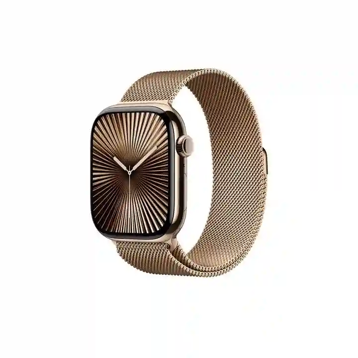 Apple Watch 46mm Gold Milanese Loop M/L - Premium Stainless Steel Strap | Qatar | MXMR3ZM/A