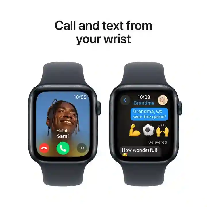 Apple Watch SE (2nd Gen) 44mm Midnight Aluminum Midnight Sport Band GPS (MXEJ3QA/A) | Apple Watches Qatar
