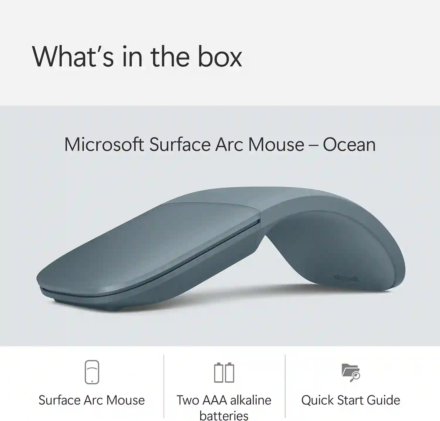 Microsoft Surface Arc Mouse Bluetooth Ocean Blue | Qatar