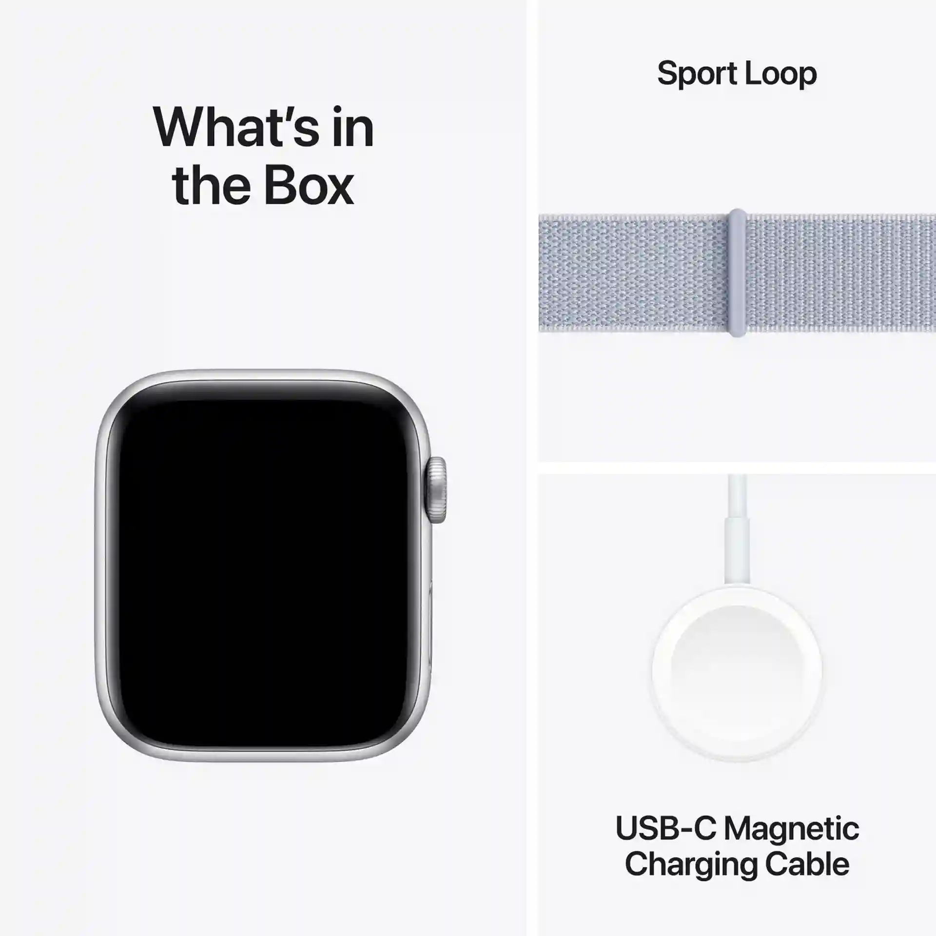 Apple Watch SE (2nd Gen) 44mm Silver Aluminium with Blue Sport Loop (GPS) | Qatar – MXET3QA/A