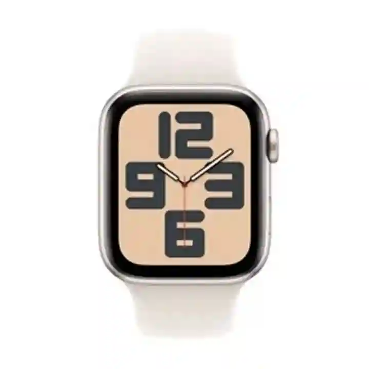Apple Watch SE (2nd Gen) 44mm Starlight Aluminium with Starlight Sport Band (M/L) GPS | Qatar – MXEV3QA/A