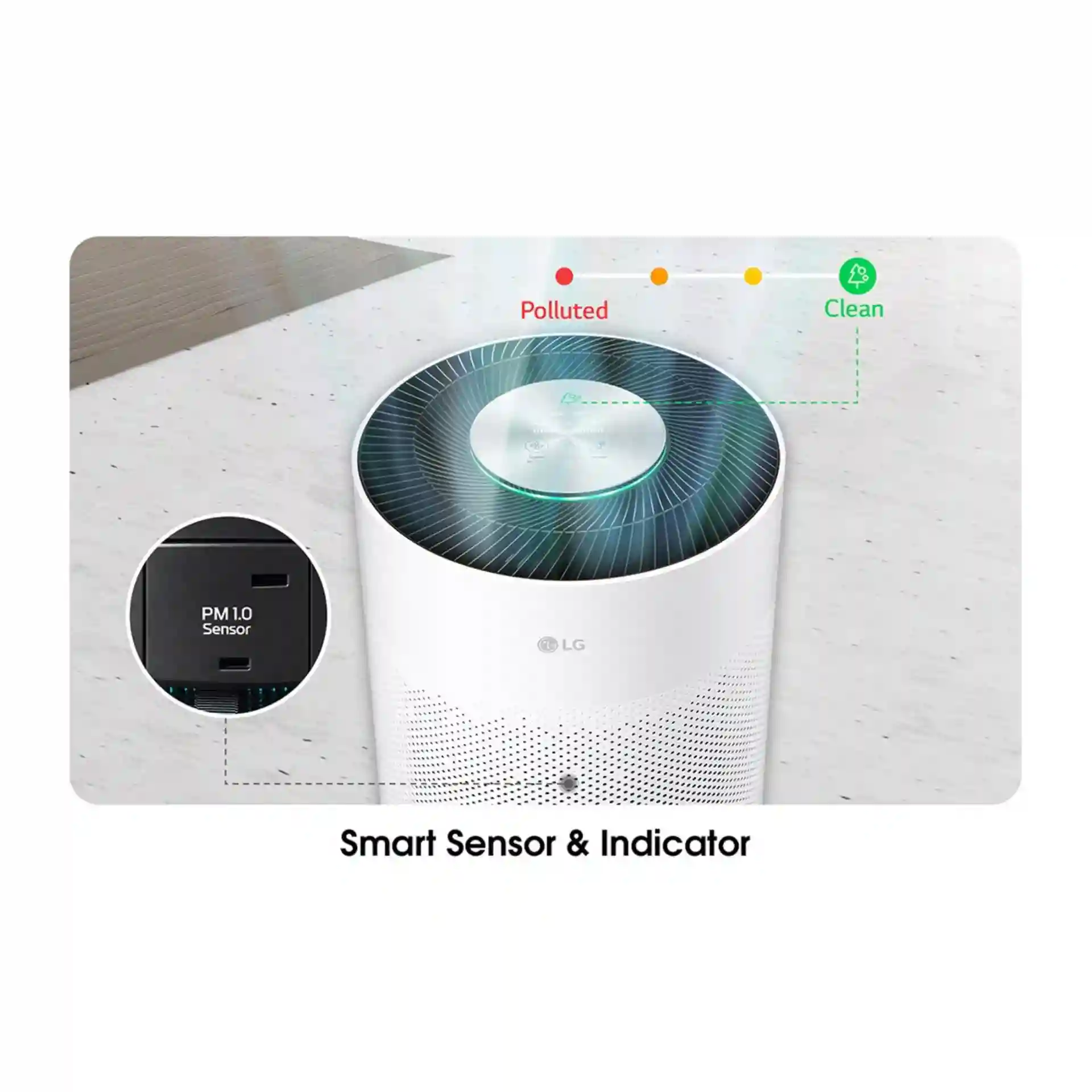 LG Air Purifier AS60GHWG0 | 360° Purification • PM1.0 Sensor • ThinQ WiFi