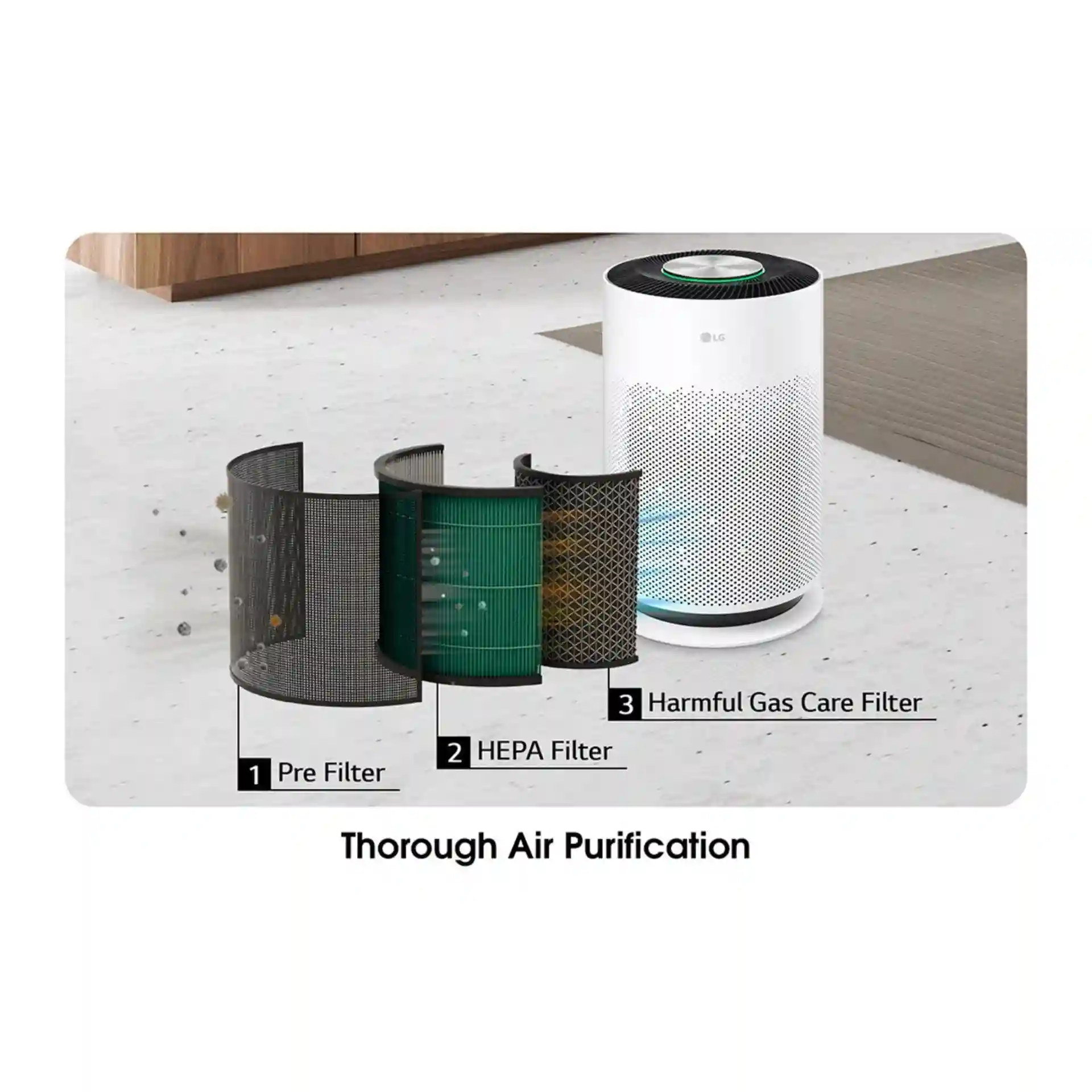 LG Air Purifier AS60GHWG0 | 360° Purification • PM1.0 Sensor • ThinQ WiFi