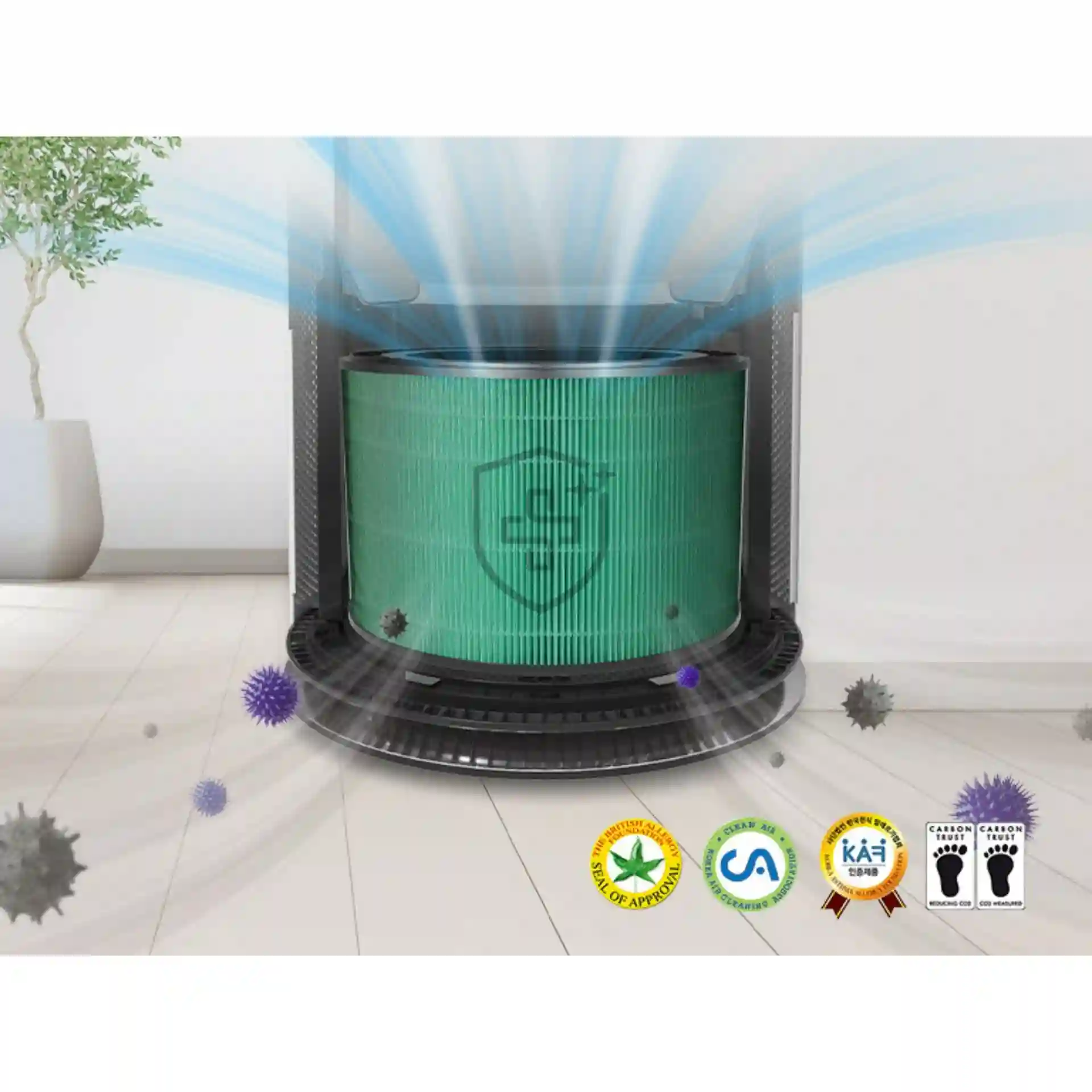 LG Air Purifier AS65GDWH0 | PuriCare 360° • 61 m² Coverage • HEPA H13 • ThinQ