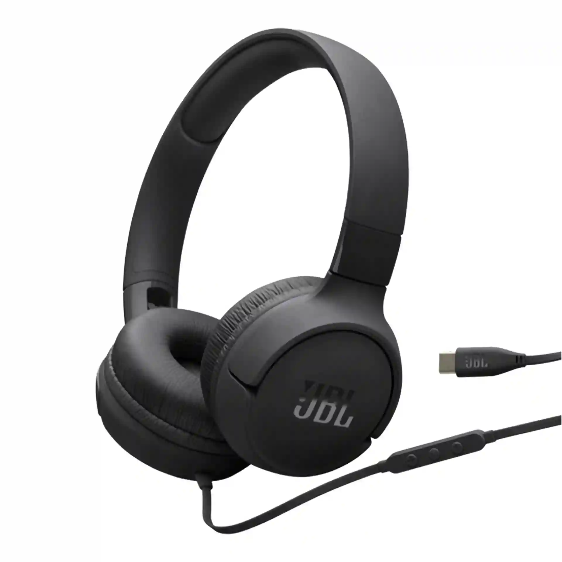 JBL T520C USB-C Black Hi-Res Wired On-Ear Headphones with Mic | Qatar
