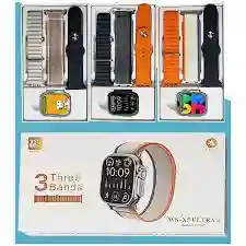 WS-X5 ULTRA 2 Smart Watch – 2.0″ Display, Bluetooth Call & Triple Strap Bundle