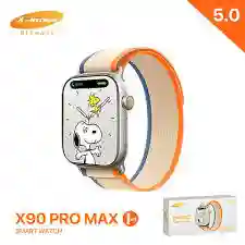 X-INOVA X90 Pro Max Smart Watch – 49mm Display, Bluetooth Call, Wireless Charging