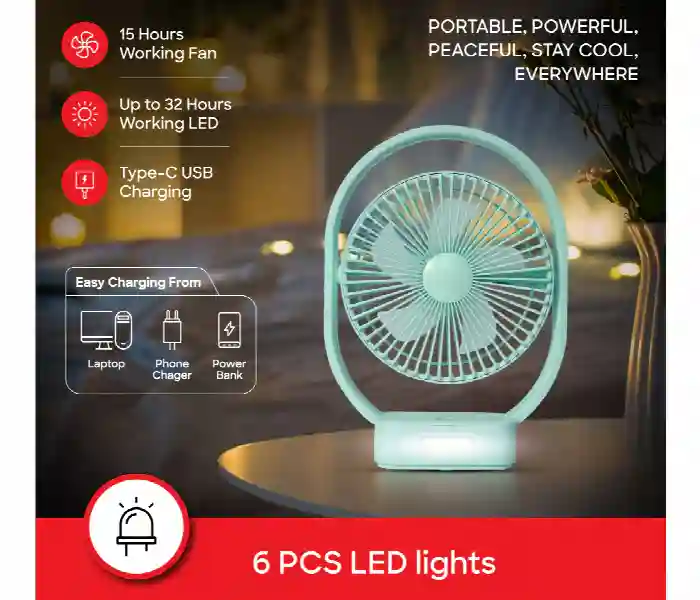 Sanford Rechargeable Mini Fan SF6662MFN