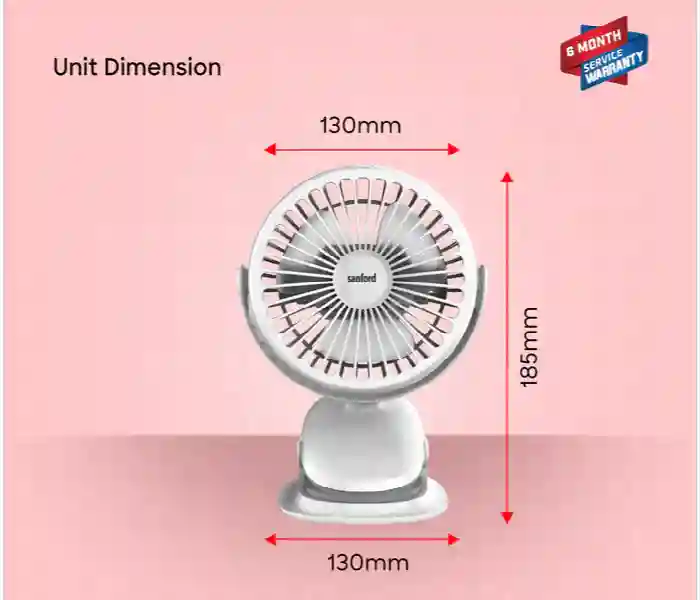 Sanford Portable Clip Fan SF6664PCF