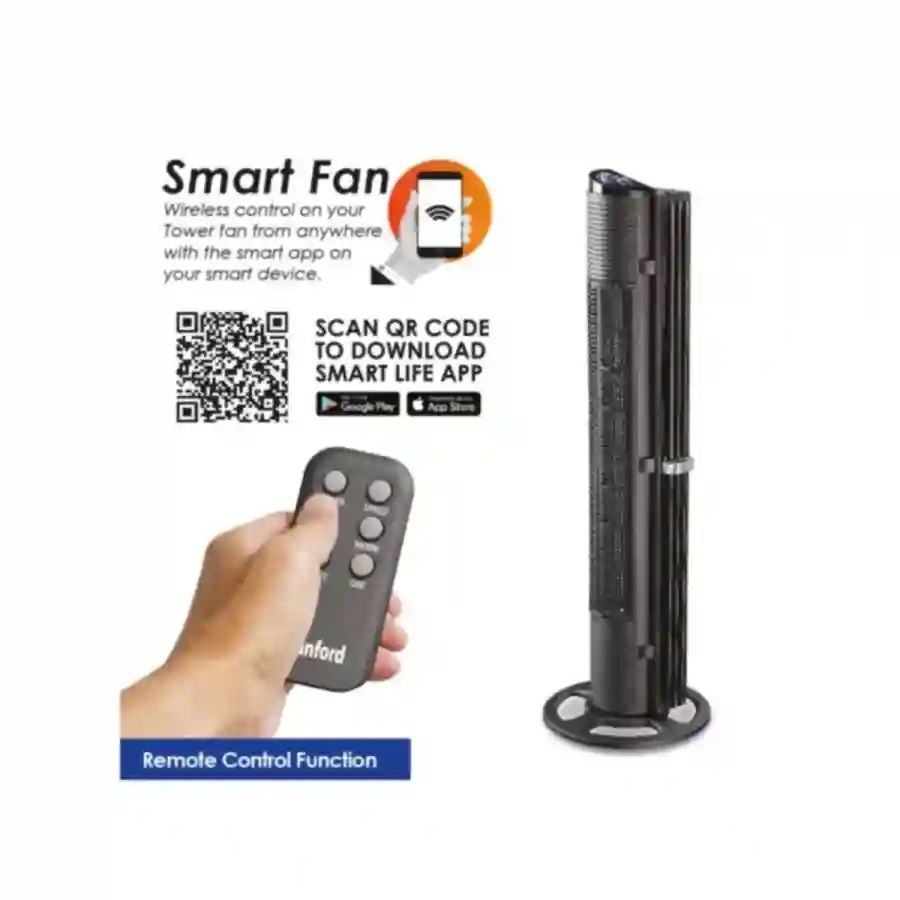 Sanford Tower Fan with Remote 40" 75 Watts SF6702TRF BS-D