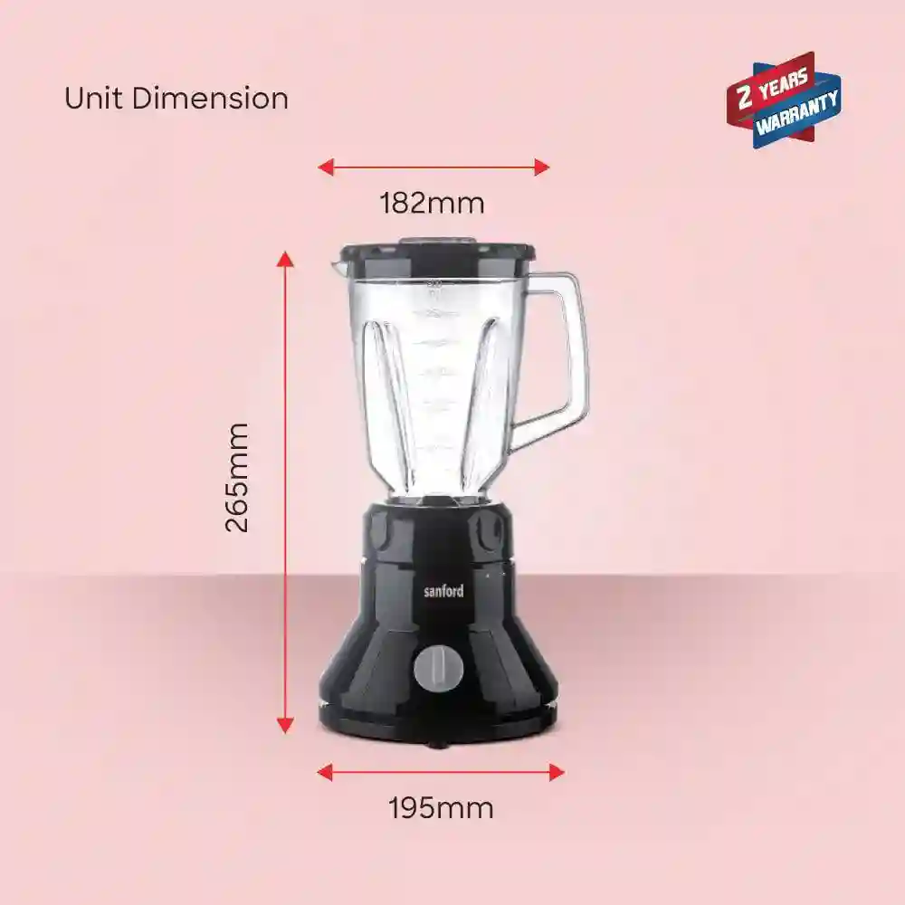 Sanford 2 in 1 Blender 350 Watts 1.5 Litre SF6803BR BS