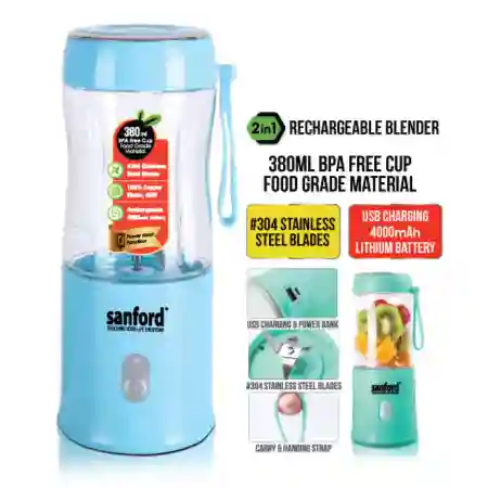 Sanford USB Rechargeable Blender 60 Watts 380ML SF6810BR