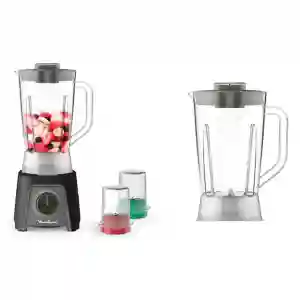 Moulinex Blendeo LM2CR8M1 | 450W | 1.5L Jar | Grinder & Chopper | Extra Jar | Black | Made in Egypt