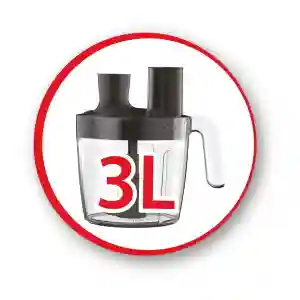 Moulinex Hand Blender DD65J827 | 1000W | 20 Speeds | Titanium Blades | Chopper Bowl + 4 Accessories