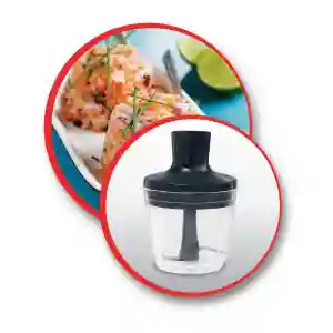 Moulinex Hand Blender DD65J827 | 1000W | 20 Speeds | Titanium Blades | Chopper Bowl + 4 Accessories