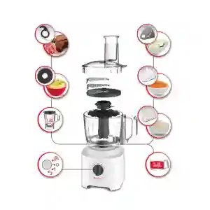 Moulinex Food Processor Double Force Compact FP247127 | 800W | 2.1L Bowl | 1.8L Blender | 25 Functions