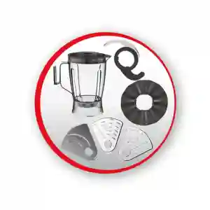 Moulinex Food Processor Double Force Compact FP247127 | 800W | 2.1L Bowl | 1.8L Blender | 25 Functions