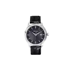 Damas Gents Quartz Watch DCL-Q42-WT-SS-111 | 42mm | Swiss Quartz | Black Dial | Stainless Steel
