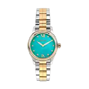 Damas Ladies Quartz Watch DSP-Q32-WT-SR-5G52 | 32mm | Bi-Color Steel | Green MOP Dial | Swiss Quartz