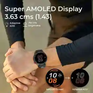 Titan Celestor Smart Watch 1.43" AMOLED Round Display, GPS, Altimeter, Barometer, Compass, BT Calling – Black/Black (90206AP01)