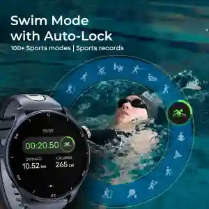 Titan Celestor Smart Watch 1.43" AMOLED Round Display, GPS, Altimeter, Barometer, Compass, BT Calling – Blue/Blue (90206AP02)
