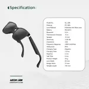 Green Lion Barcelona Smart Glasses | Bluetooth Audio & Stylish Wearable Tech