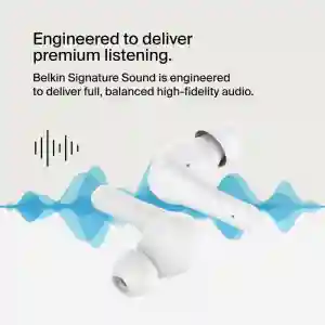 Belkin SOUNDFORM Rhythm True Wireless Earbuds - White (BL-TWS-C012-WHT / AUC012btWH)