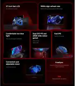 Mi 2K Gaming Monitor G27Qi UK – 27" 2K QHD 165Hz Fast IPS Gaming Display