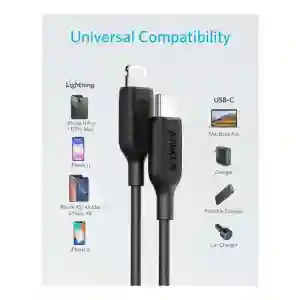 Anker PowerLine III USB-C to Lightning Cable 3ft Black (A8832H11)
