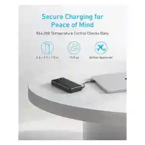 Anker 65W Two-Way Power Bank with Built-In Cable
