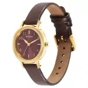 Titan Women Karishma Brown Dial Metal Strap Watch
