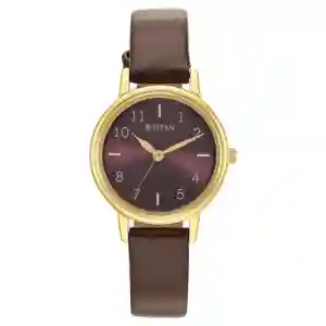 Titan Women Karishma Brown Dial Metal Strap Watch