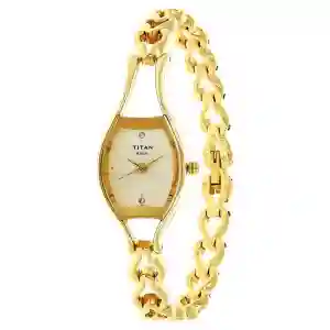 Titan Raga Champagne Dial Women’s Watch with Metal Strap