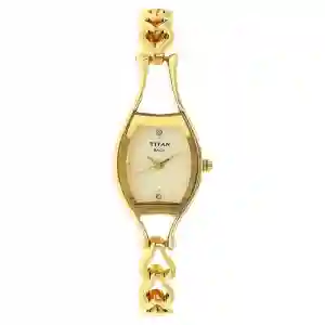 Titan Raga Champagne Dial Women’s Watch with Metal Strap