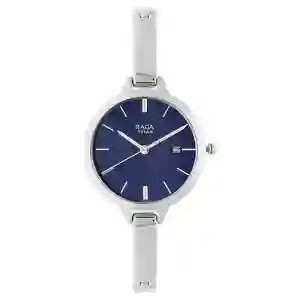 Titan Raga Viva Blue Dial Analog with Date Metal Strap Watch for Women