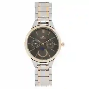 Titan Workwear Anthracite Dial Moonphase Stainless Steel Strap Watch for Women