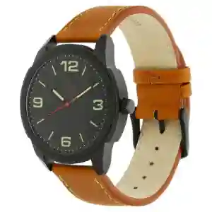 Titan Quartz Analog Black Dial Leather Strap Watch for Men | Stylish Timepiece by Titan Qatar