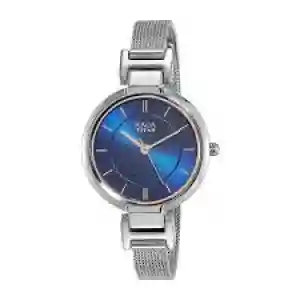 Titan Raga Viva Blue Dial Women Watch With Metal Strap NP2608SM02